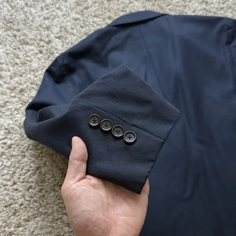 J. Crew Ludlow Legacy Blazer American Woolen Co. Navy Blue Suit Jacket Size 38S